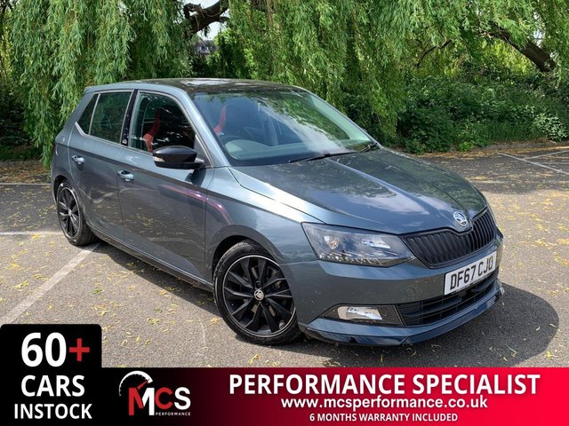2017 67 SKODA FABIA 1.0 MONTE CARLO TSI 5d 109 BHP 2022 CAMBELT, 2019,20,22 SKODA SERVICES. Pan Roof / Apple Carplay /Black Wheels