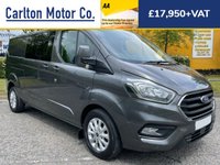 USED 2018 68 FORD TRANSIT CUSTOM 320 LIMITED D/CAB L2 LWB [ AUTOMATIC ] 170ps Eco Blue Air Con, Cruise Front + Rear Parking Sensors