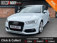 USED 2014 14 AUDI A3 2.0 TDI S LINE 5d 148 BHP FANTASTIC EXAMPLE + SERVICE HISTORY + 1 YEAR MOT + JUST HAD FULL SERVICE