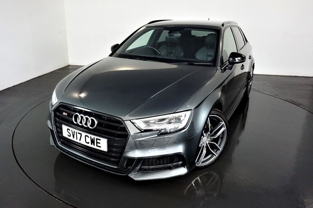 2017 17 Audi S3 2.0 S3 SPORTBACK TFSI QUATTRO BLACK EDITION 5d AUTO-HEATED BLACK LEATHER-BLUETOOTH-PARKING SENSORS-SATNAV-DAB RADIO-CLIMATE CONTROL