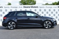 USED 2020 69 AUDI S3 2.0 S3 SPORTBACK TFSI QUATTRO BLACK EDITION 5d 296 BHP PANROOF  BLACK STYLE PK/TECH PACK/PHONE BOX