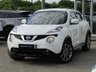 USED 2014 64 NISSAN JUKE 1.6 TEKNA CVT Finished in PEARL WHITE with contrasting EBONY HEATED LEATHER trim. The Nissan Juke first appeared in 2010 and has remained a favourite with its eye catching looks. Ideal Mid Sized family car. Features include Sat Nav, Heated Leather, 360 View Camera, DAB, 17" Alloys and much more. Dealer serviced at 11920 miles. Then at 25415 miles, 34551 miles, 52481 miles and on arrival at 65556 miles.