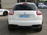 USED 2014 64 NISSAN JUKE 1.6 TEKNA CVT Finished in PEARL WHITE with contrasting EBONY HEATED LEATHER trim. The Nissan Juke first appeared in 2010 and has remained a favourite with its eye catching looks. Ideal Mid Sized family car. Features include Sat Nav, Heated Leather, 360 View Camera, DAB, 17" Alloys and much more. Dealer serviced at 11920 miles. Then at 25415 miles, 34551 miles, 52481 miles and on arrival at 65556 miles.
