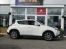 USED 2014 64 NISSAN JUKE 1.6 TEKNA CVT Finished in PEARL WHITE with contrasting EBONY HEATED LEATHER trim. The Nissan Juke first appeared in 2010 and has remained a favourite with its eye catching looks. Ideal Mid Sized family car. Features include Sat Nav, Heated Leather, 360 View Camera, DAB, 17" Alloys and much more. Dealer serviced at 11920 miles. Then at 25415 miles, 34551 miles, 52481 miles and on arrival at 65556 miles.