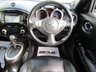 USED 2014 64 NISSAN JUKE 1.6 TEKNA CVT Finished in PEARL WHITE with contrasting EBONY HEATED LEATHER trim. The Nissan Juke first appeared in 2010 and has remained a favourite with its eye catching looks. Ideal Mid Sized family car. Features include Sat Nav, Heated Leather, 360 View Camera, DAB, 17" Alloys and much more. Dealer serviced at 11920 miles. Then at 25415 miles, 34551 miles, 52481 miles and on arrival at 65556 miles.