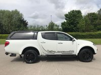 USED 2014 14 MITSUBISHI L200 2.5 DI-D 4X4 BARBARIAN BLACK LB DCB 175 BHP ** NO VAT * CANOPY + SAT NAV