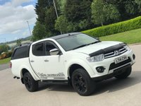 USED 2014 14 MITSUBISHI L200 2.5 DI-D 4X4 BARBARIAN BLACK LB DCB 175 BHP ** NO VAT * CANOPY + SAT NAV