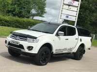 USED 2014 14 MITSUBISHI L200 2.5 DI-D 4X4 BARBARIAN BLACK LB DCB 175 BHP ** NO VAT * CANOPY + SAT NAV
