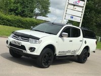 USED 2014 14 MITSUBISHI L200 2.5 DI-D 4X4 BARBARIAN BLACK LB DCB 175 BHP ** NO VAT * CANOPY + SAT NAV