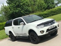 USED 2014 14 MITSUBISHI L200 2.5 DI-D 4X4 BARBARIAN BLACK LB DCB 175 BHP ** NO VAT * CANOPY + SAT NAV