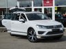 USED 2016 16 VOLKSWAGEN TOUAREG 3.0 V6 R-LINE TDI BLUEMOTION TECHNOLOGY 5d 259 BHP Finished in PURE WHITE with contrasting HEATED EBONY LEATHER TRIM. This is a luxurious family car that is as good off road as it is on. It is spacious, comfortable and great to drive. No surprise when you consider how closely related it is to the Porsche Cayenne. Features include Sat Nav, Pan Roof, B/Tooth, Park sensors, Heated Leather, DAB, 20" Alloys, Heated steering wheel and much more. Dealer Serviced at 12775 miles, 19520 miles, 28709 miles, 34421 miles and at 44431 miles on 25/1/2022.