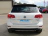USED 2016 16 VOLKSWAGEN TOUAREG 3.0 V6 R-LINE TDI BLUEMOTION TECHNOLOGY 5d 259 BHP Finished in PURE WHITE with contrasting HEATED EBONY LEATHER TRIM. This is a luxurious family car that is as good off road as it is on. It is spacious, comfortable and great to drive. No surprise when you consider how closely related it is to the Porsche Cayenne. Features include Sat Nav, Pan Roof, B/Tooth, Park sensors, Heated Leather, DAB, 20" Alloys, Heated steering wheel and much more. Dealer Serviced at 12775 miles, 19520 miles, 28709 miles, 34421 miles and at 44431 miles on 25/1/2022.