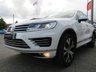 USED 2016 16 VOLKSWAGEN TOUAREG 3.0 V6 R-LINE TDI BLUEMOTION TECHNOLOGY 5d 259 BHP Finished in PURE WHITE with contrasting HEATED EBONY LEATHER TRIM. This is a luxurious family car that is as good off road as it is on. It is spacious, comfortable and great to drive. No surprise when you consider how closely related it is to the Porsche Cayenne. Features include Sat Nav, Pan Roof, B/Tooth, Park sensors, Heated Leather, DAB, 20" Alloys, Heated steering wheel and much more. Dealer Serviced at 12775 miles, 19520 miles, 28709 miles, 34421 miles and at 44431 miles on 25/1/2022.