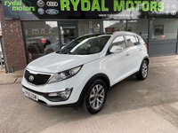 USED 2015 65 KIA SPORTAGE 1.6 2 ISG 5d 133 BHP GENUINE LOW MILES, 2 KEYS SUPPLIED, FULL SERVICE HISTORY, GLASS PAN ROOF, DIAMOND CUT ALLOYS
