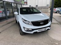 USED 2015 65 KIA SPORTAGE 1.6 2 ISG 5d 133 BHP GENUINE LOW MILES, 2 KEYS SUPPLIED, FULL SERVICE HISTORY, GLASS PAN ROOF, DIAMOND CUT ALLOYS
