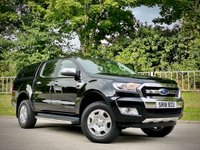 USED 2018 18 FORD RANGER 2.2 LIMITED 4X4 DOUBLE CAB TDCI 2d 158 BHP ** NO VAT * CANOPY + BLUETOOTH