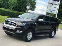 USED 2018 18 FORD RANGER 2.2 LIMITED 4X4 DOUBLE CAB TDCI 2d 158 BHP ** NO VAT * CANOPY + BLUETOOTH