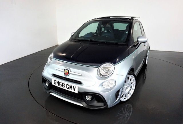 2018 68 Abarth 500 1.4 695 RIVALE 3d-NUMBER 1,879-Abarth 695 Rivale was born from the collaboration between Abarth and Riva. A limited special series that combines tradition and innovation of two big signatures from the Italian manufacturing industry.-The exclusive Blue and Riva Grey livery is separated by an Aquamarine water line. Much more than a two-tone exterior, a thin line of the sea separates where the sky meets the road. The Abarth 695 Rivale brings all the elements together, the harmony of beauty.-EXCLUSIVE INSTRUMENT PANEL-7