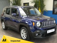 USED 2018 18 JEEP RENEGADE 1.4 LONGITUDE 5d 138 BHP SAT NAV CRUISE CONTROL 6 MONTHS GOLD WARRANTY 1 OWNER SERVICE HISTORY