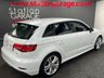USED 2016 66 AUDI A3 1.4 TFSI S LINE 5d 148 BHP PEARL WHITE - SAT NAV - &pound;30 TAX - APPLE PLAY