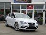 USED 2019 19 SEAT LEON 1.5 TSI EVO FR SPORT 5d 129 BHP Finished in NEVADA WHITE with FULL BLACK HEATED LEATHER. This Leon is a great all-rounder. It is great to drive, well equipped and roomy in the back, The 1.5 TSI 130 gives great economy (worth considering with the price of fuel). It is one of the very best sporty looking family cars. Features include Sat Nav, Full Heated Leather, DAB Radio, Virtual Dash, B/Tooth, Tinted Windows, 18" Alloys, Parking Sensors and much more. Just Servied with 12 Months MOT.