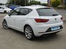 USED 2019 19 SEAT LEON 1.5 TSI EVO FR SPORT 5d 129 BHP Finished in NEVADA WHITE with FULL BLACK HEATED LEATHER. This Leon is a great all-rounder. It is great to drive, well equipped and roomy in the back, The 1.5 TSI 130 gives great economy (worth considering with the price of fuel). It is one of the very best sporty looking family cars. Features include Sat Nav, Full Heated Leather, DAB Radio, Virtual Dash, B/Tooth, Tinted Windows, 18" Alloys, Parking Sensors and much more. Just Servied with 12 Months MOT.
