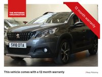 USED 2018 18 PEUGEOT 2008 1.2 PURETECH S/S GT LINE 5d 110 BHP SAT NAV PANORAMIC SUNROOF PARKING SENSORS FREE 12 MONTHS GOLD WARRANTY