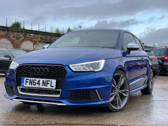 2014 64 AUDI S1 2.0 S1 QUATTRO 3d 228 BHP MEDIA+AUX+NAVIGATION+PRIVACY GLASS+PARKING SENSORS+CLIMATE+LEATHER TRIM+HEATED LEATHER SEATS+BLUETOOTH+USB+ALLOYS+DAB