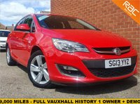USED 2013 13 VAUXHALL ASTRA 1.4 SRI 5d 98 BHP LOW MILES- FULL VAUXHALL SERVICE HISTORY
