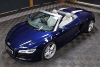 USED 2013 13 AUDI R8 4.2 SPYDER V8 QUATTRO 2d 424 BHP LOW MILEAGE STUNNING R8 SPYDER IN ESTORIL BLUE