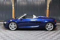 USED 2013 13 AUDI R8 4.2 SPYDER V8 QUATTRO 2d 424 BHP LOW MILEAGE STUNNING R8 SPYDER IN ESTORIL BLUE