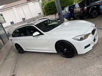 USED 2015 15 BMW 3 SERIES 3.0 330D M SPORT TOURING 5d 255 BHP +  BLACK LEATHER WITH HEATED SEATS + BLUETOOTH + FULL SERVICE HISTORY + PAN ELECTRIC SUNROOF+