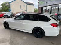 USED 2015 15 BMW 3 SERIES 3.0 330D M SPORT TOURING 5d 255 BHP +  BLACK LEATHER WITH HEATED SEATS + BLUETOOTH + FULL SERVICE HISTORY + PAN ELECTRIC SUNROOF+