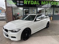 USED 2015 15 BMW 3 SERIES 3.0 330D M SPORT TOURING 5d 255 BHP +  BLACK LEATHER WITH HEATED SEATS + BLUETOOTH + FULL SERVICE HISTORY + PAN ELECTRIC SUNROOF+