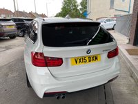 USED 2015 15 BMW 3 SERIES 3.0 330D M SPORT TOURING 5d 255 BHP +  BLACK LEATHER WITH HEATED SEATS + BLUETOOTH + FULL SERVICE HISTORY + PAN ELECTRIC SUNROOF+