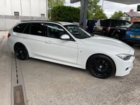 USED 2015 15 BMW 3 SERIES 3.0 330D M SPORT TOURING 5d 255 BHP +  BLACK LEATHER WITH HEATED SEATS + BLUETOOTH + FULL SERVICE HISTORY + PAN ELECTRIC SUNROOF+