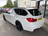 USED 2015 15 BMW 3 SERIES 3.0 330D M SPORT TOURING 5d 255 BHP +  BLACK LEATHER WITH HEATED SEATS + BLUETOOTH + FULL SERVICE HISTORY + PAN ELECTRIC SUNROOF+