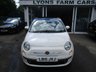 USED 2015 15 FIAT 500C 1.2 LOUNGE CONVERTIBLE 3d 69 BHP *Optional extra Pearlescent White Tricoat Paint with upgraded 16" Alloy Wheels & Automatic Climate Control* Fiat Main Dealer Service History + Just Serviced, Two Previous Owners, MOT until June 2023, Convertible, Great fuel economy! Only &pound;30 Road Tax!