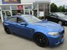 USED 2012 BMW M5 4.4 M5 4d 553 BHP Finished in MONTE CARLO BLUE with SILVERSTONE HEATED LEATHER TRIM. This has got to be the ultimate super saloon. This car offers incredible performance and ultimate luxury. This fantastic allrounder is one of the fastest family saloon around. Features include Sat Nav, Heated Leather, Pan Roof, DAB Radio, Soft Close Doors, Power rear Boot, Rear Camera, Heads Up Display, Memory seats and much much more. Dealer Serviced at 1122 miles, 15653 miles, 23386 miles, 34614 miles and at 41022 miles.