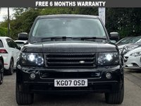 USED 2007 P LAND ROVER RANGE ROVER SPORT 2.7 TDV6 SPORT HSE 5d AUTO 188 BHP FULL LEATHER + GOOGLE MAPS + ELECTRIC SEATS + MEMORY SEATS + PRIVACY GLASS + ANDROID AUTO + ECO MODE + DRIVE SELECT MODE + BLUETOOTH + CRUISE CONTROL +
