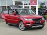 USED 2014 14 LAND ROVER RANGE ROVER SPORT 3.0 SDV6 HSE 5d 288 BHP Finished in FIRENZE RED METALIC with contrasting HEATED MEMORY LEATHER SEATS. This top of the range model is great, comfortable and fun to drive. This car is a good choice if you want a posh car that's brilliant for family life. Features include Tinted Windows, Rear view camera, Heated Memory front and rear Leather Seats, Sat Nav, DAB, Cruise, 22 " Alloys, and much more. Land Rover Dealer serviced at 10912 miles, 21973 miles, 36339 miles, 47320 miles, 59909 miles and at 89064 miles.