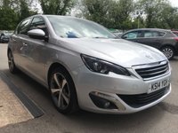 USED 2014 14 PEUGEOT 308 1.6 E-HDI ALLURE 5d 114 BHP FREE ROAD TAX 12 MONTHS MOT