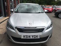 USED 2014 14 PEUGEOT 308 1.6 E-HDI ALLURE 5d 114 BHP FREE ROAD TAX 12 MONTHS MOT
