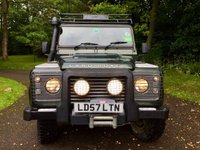 USED 2007 57 LAND ROVER DEFENDER 2.4 110 XS STATION WAGON 5d 122 BHP UTILITY // 1 PRIVATE OWNER // EXCELLENT SERVICE HISTORY FRONT WARNE 3.5 TON WINCH//FULL BULL BAR//SPOT LIGHTS//LIGHT GRILLS ALL ROUND//UNDER BODY ARMOUR//UNDER SEAL PROTECTED//UPGRADED HEAVY JUTY SPRINGS AND SHOCK ABSORBERS//SNORKEL//FULL ROOF RACK//LADDER//REAR HALLIGAN  SPOT LIGHT//MANTEC STORAGE UNITS//DOG GUARD//PLASTIC REAR TRAY AND OVER COVERS ON ALL THE SEATS//MANTEC HOLDER FOR SPARE WHEEL//ALPINE STEREO ///// AND ALL USUAL  XS SPEC. HEATED SEATS. AIRCON. ALLOYS. SIDE STEPS. ALLOY CHECKERING ON WINGS//DOORS.   ONLY USED ONCE AWEEK FOR STALKING