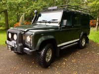USED 2007 57 LAND ROVER DEFENDER 2.4 110 XS STATION WAGON 5d 122 BHP UTILITY // 1 PRIVATE OWNER // EXCELLENT SERVICE HISTORY FRONT WARNE 3.5 TON WINCH//FULL BULL BAR//SPOT LIGHTS//LIGHT GRILLS ALL ROUND//UNDER BODY ARMOUR//UNDER SEAL PROTECTED//UPGRADED HEAVY JUTY SPRINGS AND SHOCK ABSORBERS//SNORKEL//FULL ROOF RACK//LADDER//REAR HALLIGAN  SPOT LIGHT//MANTEC STORAGE UNITS//DOG GUARD//PLASTIC REAR TRAY AND OVER COVERS ON ALL THE SEATS//MANTEC HOLDER FOR SPARE WHEEL//ALPINE STEREO ///// AND ALL USUAL  XS SPEC. HEATED SEATS. AIRCON. ALLOYS. SIDE STEPS. ALLOY CHECKERING ON WINGS//DOORS.   ONLY USED ONCE AWEEK FOR STALKING