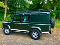 USED 2007 57 LAND ROVER DEFENDER 2.4 110 XS STATION WAGON 5d 122 BHP UTILITY // 1 PRIVATE OWNER // EXCELLENT SERVICE HISTORY FRONT WARNE 3.5 TON WINCH//FULL BULL BAR//SPOT LIGHTS//LIGHT GRILLS ALL ROUND//UNDER BODY ARMOUR//UNDER SEAL PROTECTED//UPGRADED HEAVY JUTY SPRINGS AND SHOCK ABSORBERS//SNORKEL//FULL ROOF RACK//LADDER//REAR HALLIGAN  SPOT LIGHT//MANTEC STORAGE UNITS//DOG GUARD//PLASTIC REAR TRAY AND OVER COVERS ON ALL THE SEATS//MANTEC HOLDER FOR SPARE WHEEL//ALPINE STEREO ///// AND ALL USUAL  XS SPEC. HEATED SEATS. AIRCON. ALLOYS. SIDE STEPS. ALLOY CHECKERING ON WINGS//DOORS.   ONLY USED ONCE AWEEK FOR STALKING