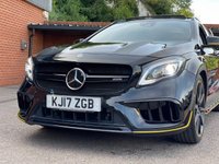 USED 2017 17 MERCEDES-BENZ GLA-CLASS 2.0L AMG GLA 45 4MATIC YELLOW NIGHT EDITION 5d 375 BHP HIGH SPECIFICATION