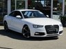 USED 2014 14 AUDI A5 2.0 TDI BLACK EDITION 2d 177 BHP Finished in IBIS WHITE with contrasting EBONY LEATHER HEATED SPORTS TRIM. This A5 is stylish, looks great and feels very well built. It has a plush interior with a sleek and attractive look. One of the most complete compact executive coupe on the market today. Features include, Bang and Olufsen Speakers, DAB Radio, 19" ALLOYS, Leather Heated Sports trim, B/Tooth, Rear Park Sensors and much more. Dealer serviced at 8871 miles, 16524 miles, 24238 miles and at 30710 miles.