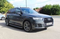 PRE-OWNED 2018 68 AUDI Q7 3.0 TDI QUATTRO VORSPRUNG 5d 282 BHP Daytona Grey Pearlescent, 1 Owner, Black Leather Interior, Panoramic Glass Sunroof, Panoramic Glass Sunroof, BOSE 3D Surround Sound, 22" V Spoke Alloys,  Alcantara Headlining, 360 Degree Camera, Audi Virtual Cockpit, Sports Seats Plus, Heated Seats Front and Rear, Audi Phone Box With Wireless Charging,  Black Door Mirror Housing, Matrix LED Headlights, LED Rear Lights, Running Boards, Privacy Glass, Traffic Sign Recognition, Electric Luggage Compartment Cover, Electric Steering Column.