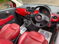 USED 2011 11 FIAT 500 1.2 S 3d 69 BHP 2011 FIAT 500 SPORT 3DR - PANORAMIC GLASS ROOF - FULL RED LEATHER INTERIOR - GLOSS BLACK ALLOY WHEELS - LOW INSURANCE GROUP -  &pound;30.00 PER YEAR ROAD TAX - IDEAL 1ST CAR